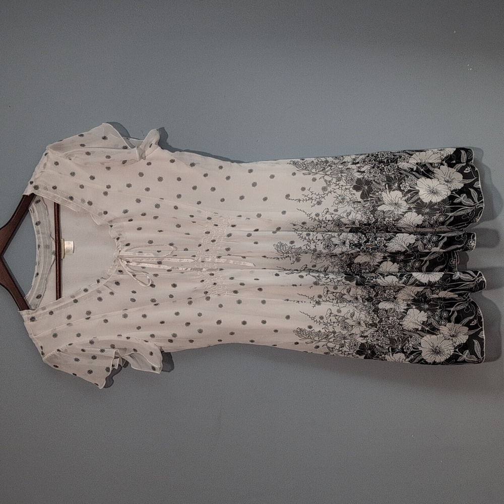 Jane Alexander & Design Floral Polka Dot Women's Sheer Dress Size XL